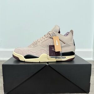 Jordan Beige and Burgundy Sneakers